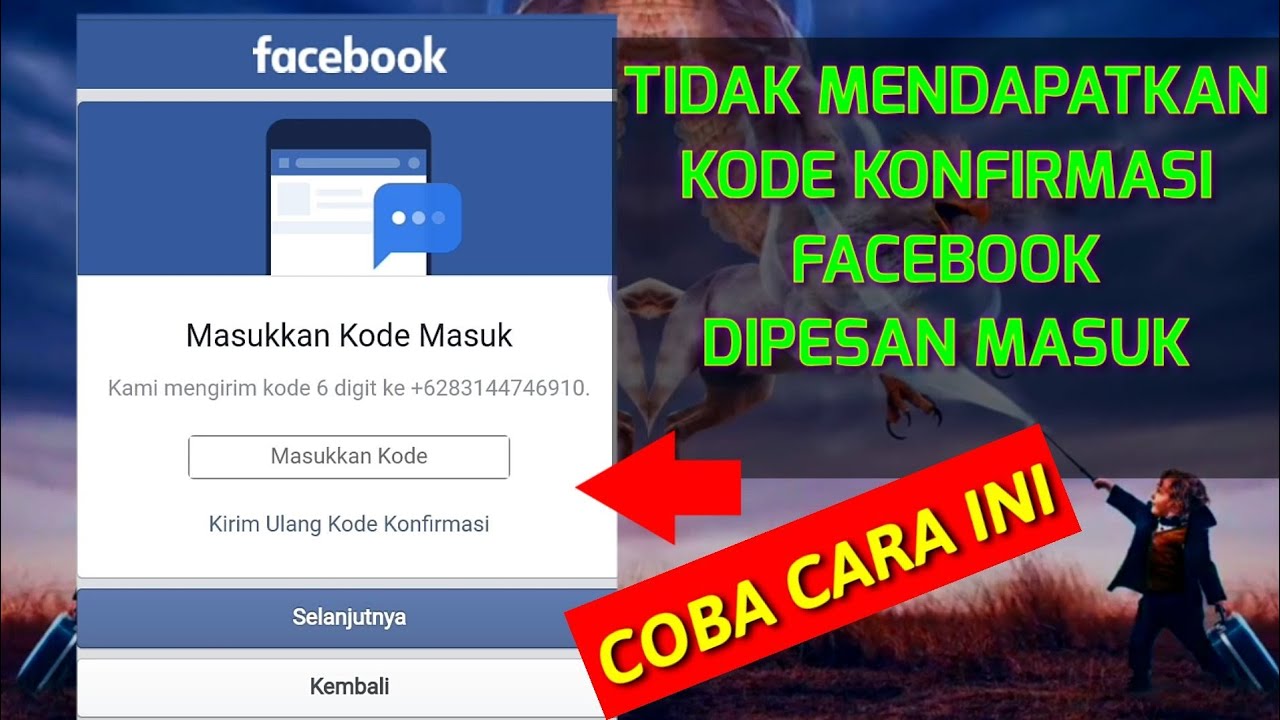 Saya tidak mendapatkan kode konfirmasi facebook ke ponsel saya