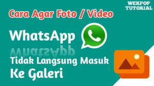 Kenapa foto di whatsapp tidak tersimpan di galeri