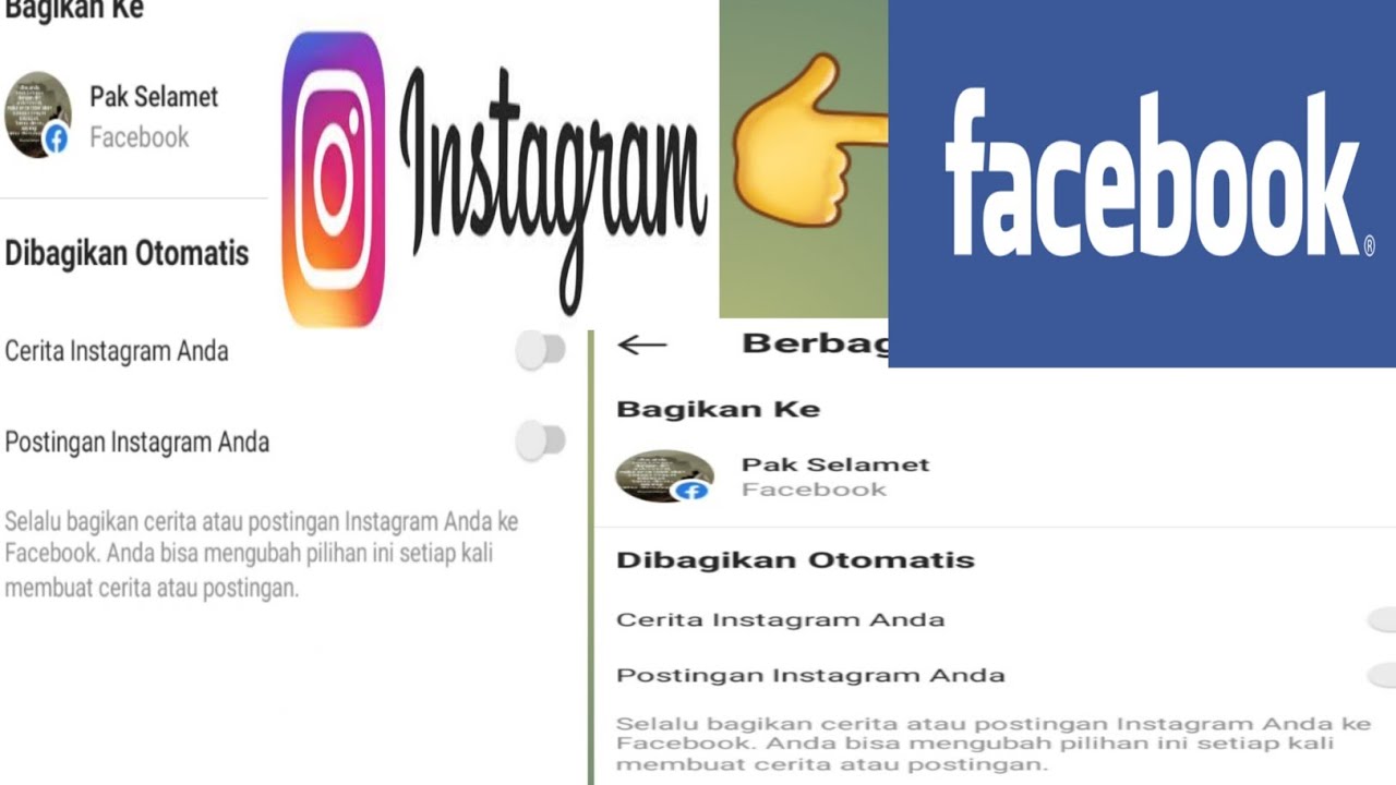 Cara menghubungkan instagram dengan facebook