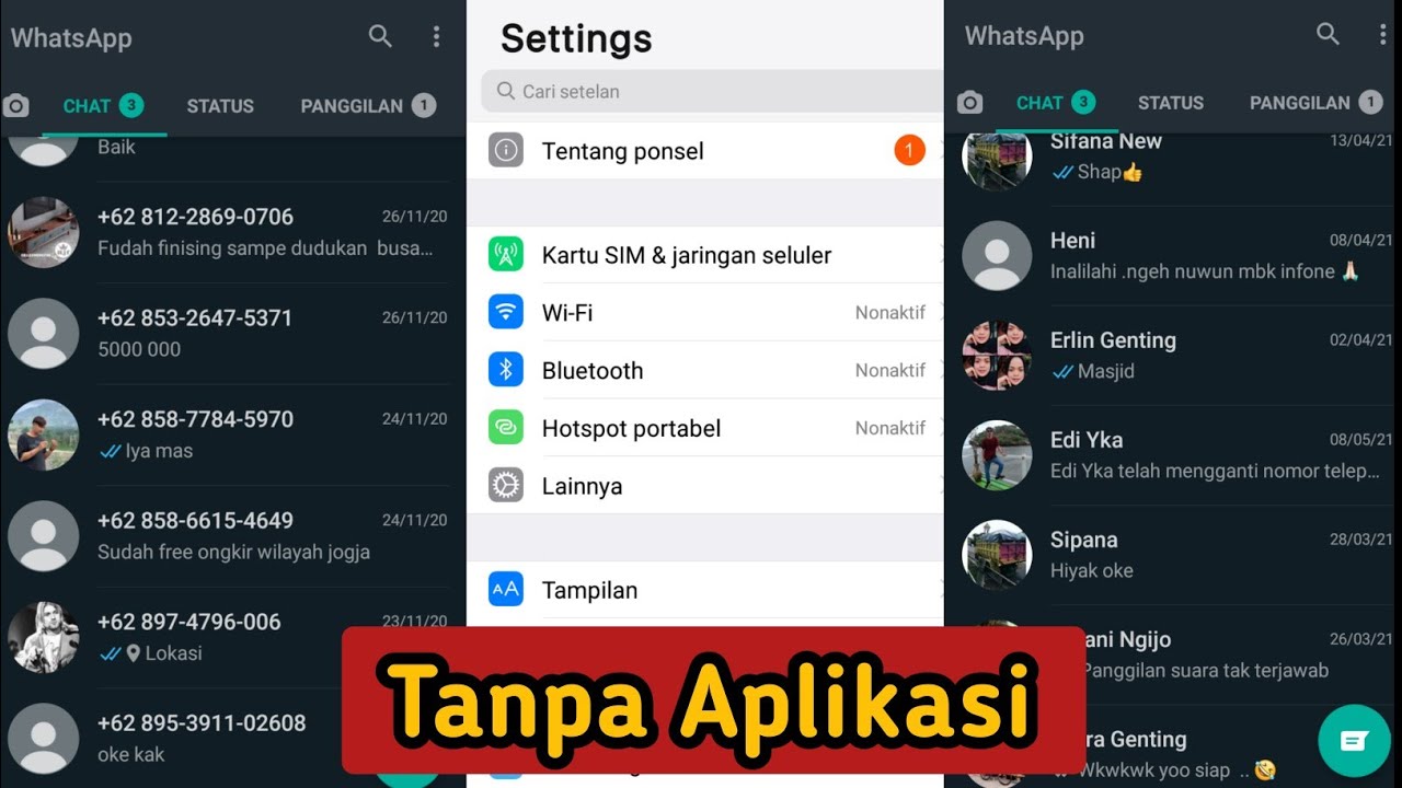 Kenapa nama kontak wa hilang