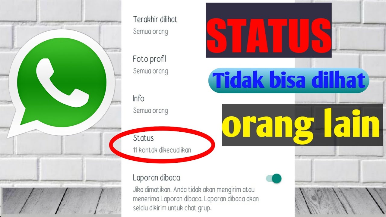 Wa tidak bisa buat status