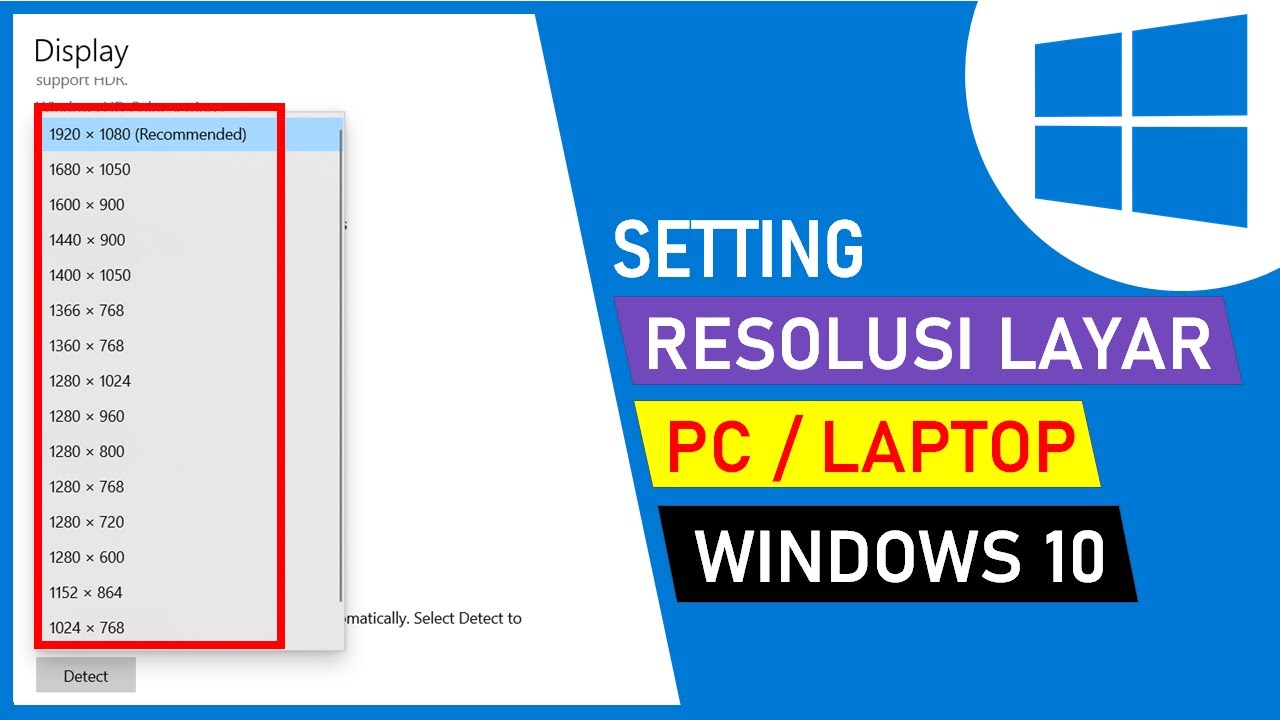 Resolusi layar laptop