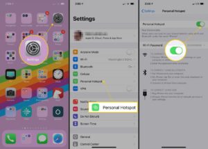 Setting personal hotspot iphone