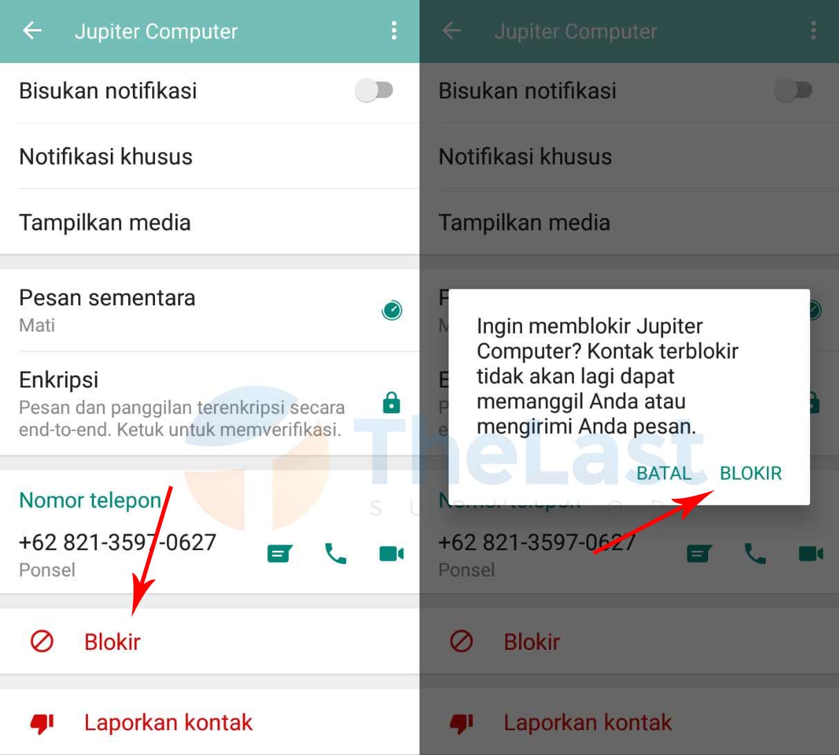 Cara menghapus nomor di privasi status wa