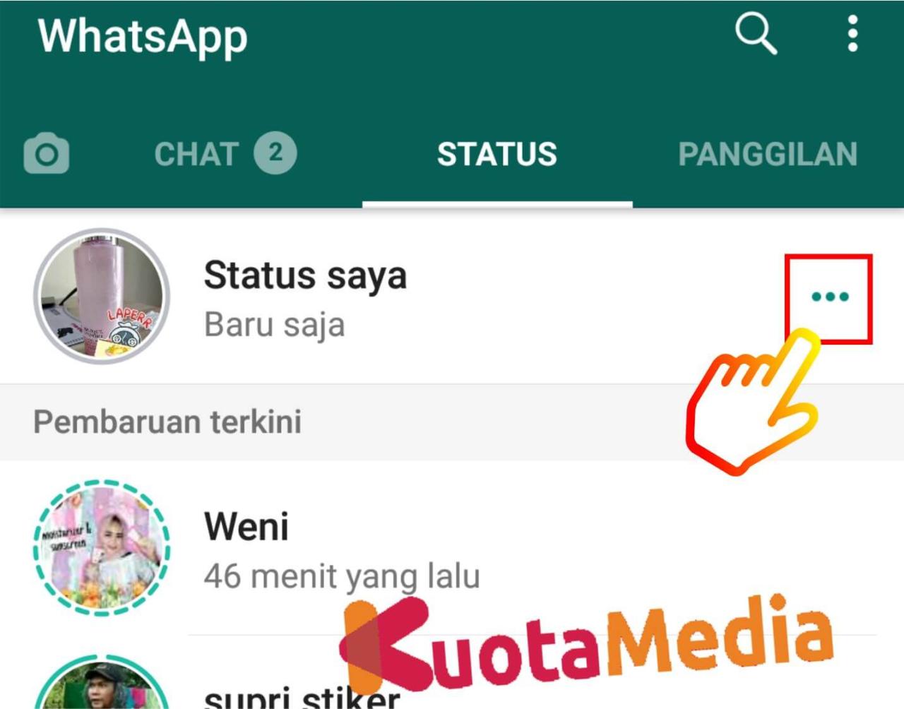 Cara menghapus nomor di privasi status wa