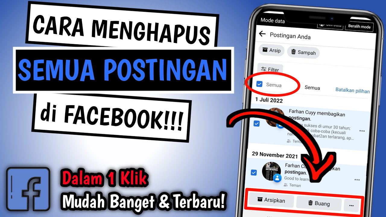 Postingan menghapus secara menyeluruh