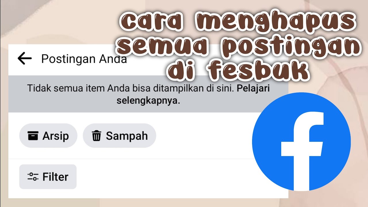 Menghapus postingan di facebook