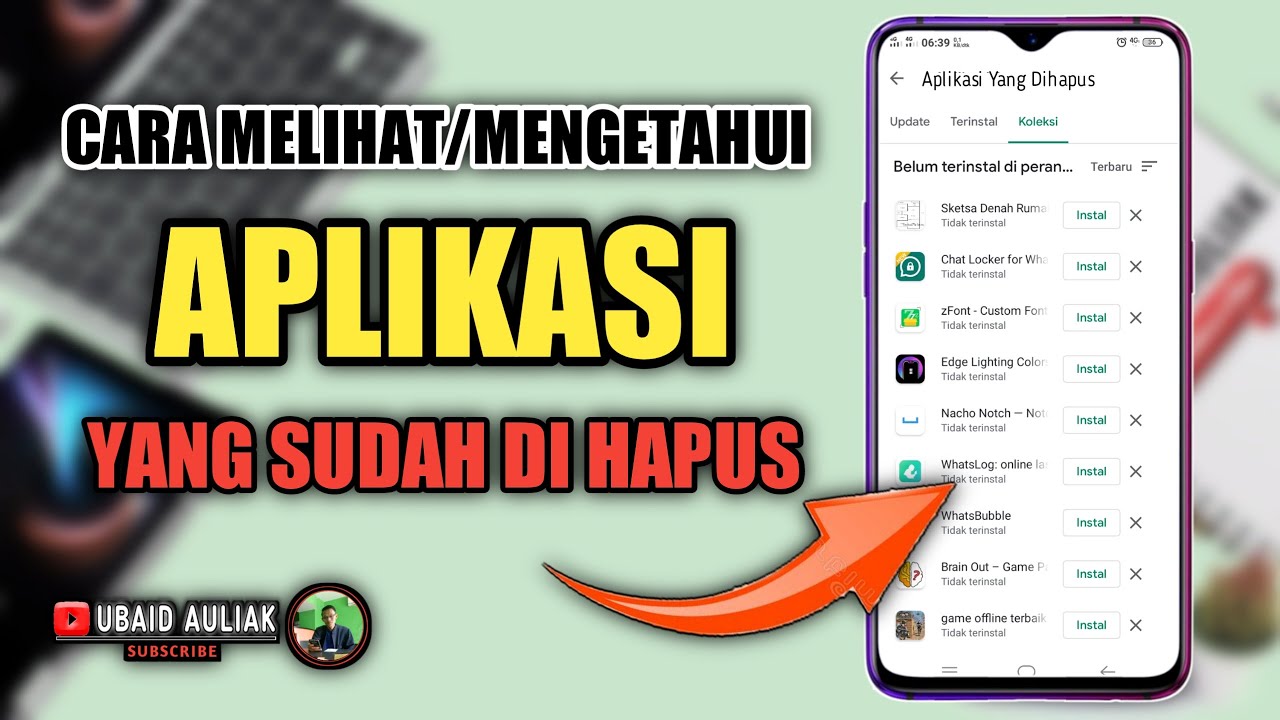 Cara melihat aplikasi yang dihapus