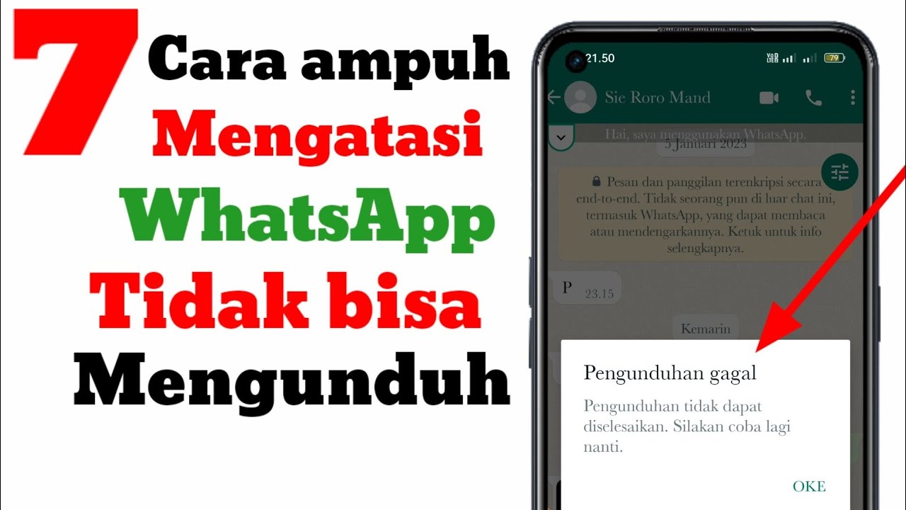 Kenapa gagal mengunduh gambar di whatsapp