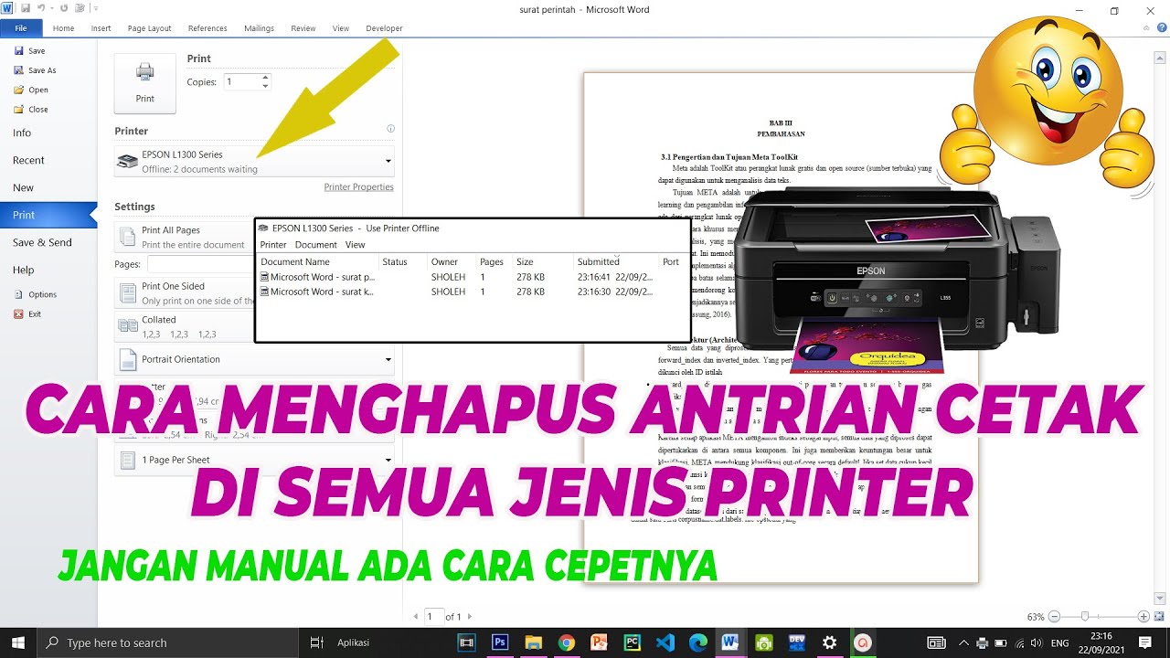 Cara memberhentikan print