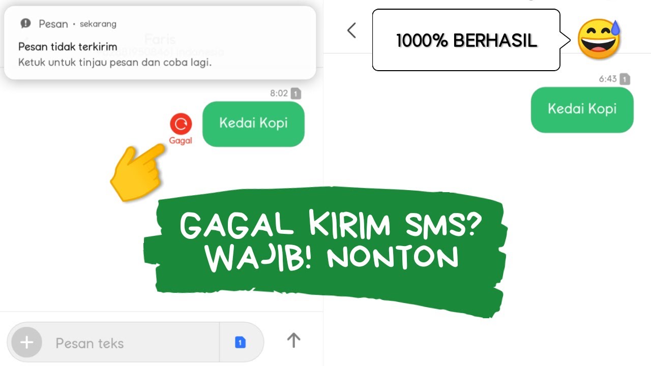 Kenapa pesan sms tidak terkirim