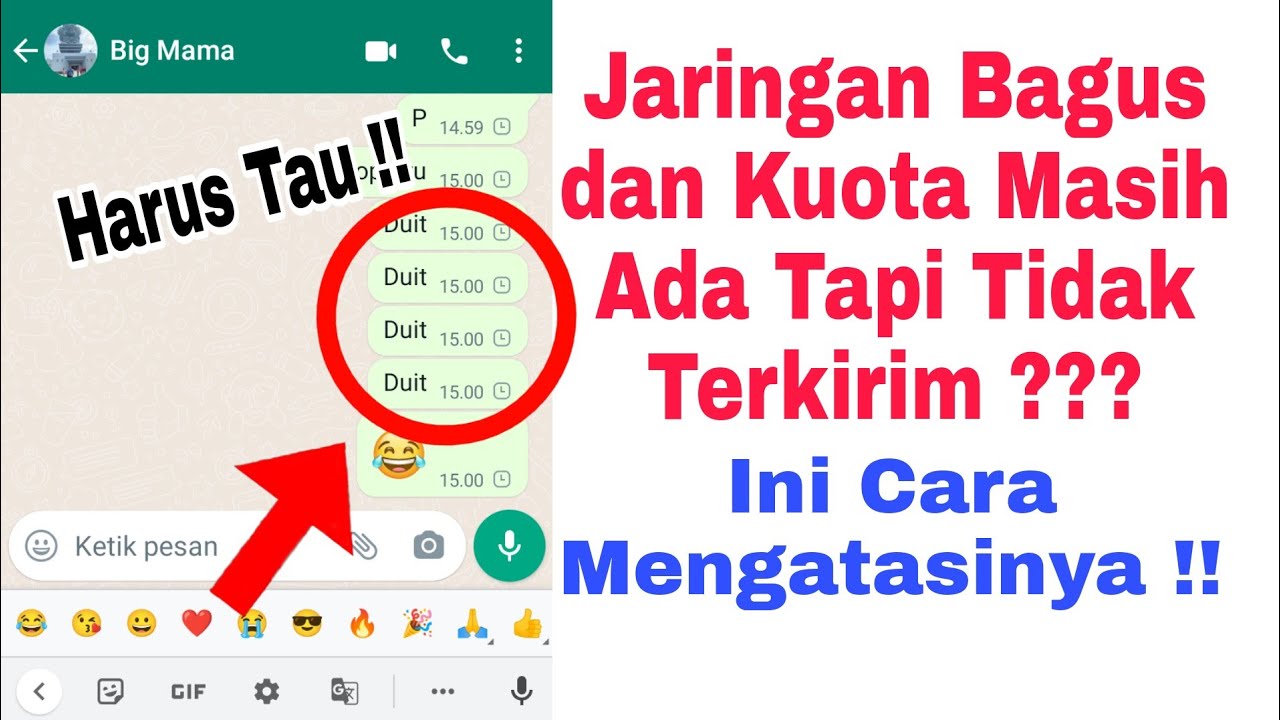 Wa tidak bisa mengirim pesan padahal jaringan bagus