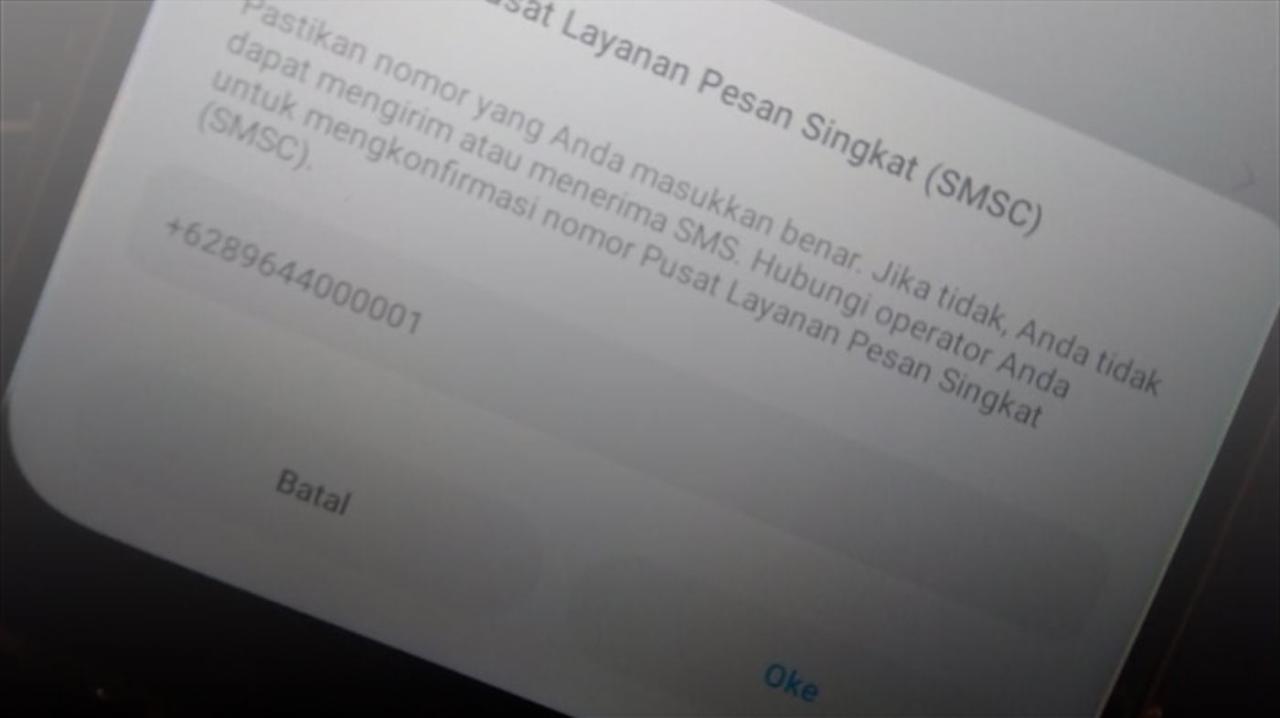 Kenapa pesan sms tidak terkirim