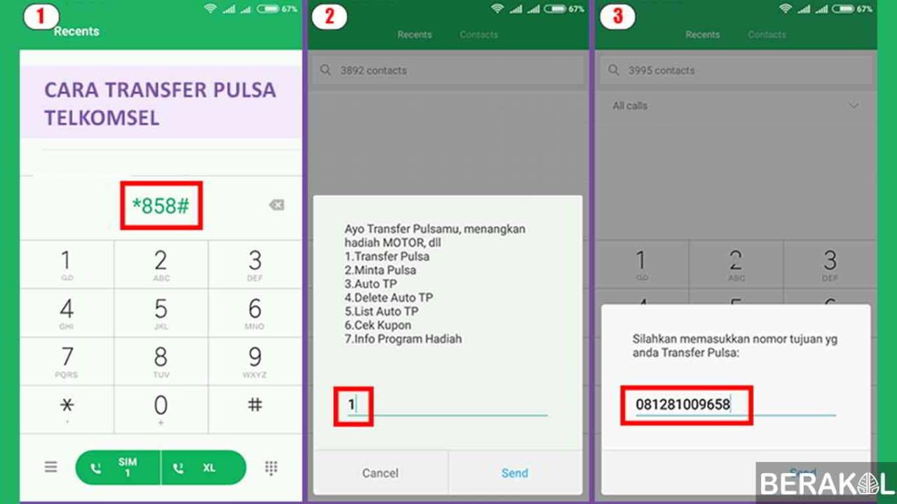 Transfer pulsa telkomsel simpati sikatabis ussd