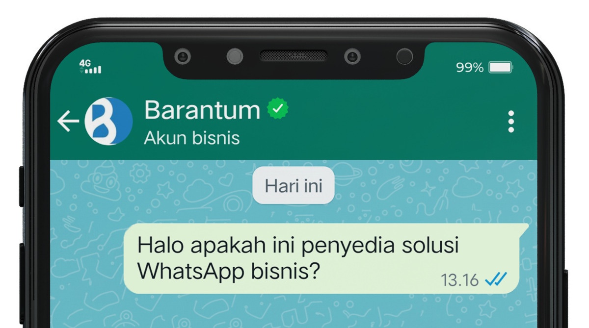 Ceklis biru dibaca pesan kalian laporan sudah