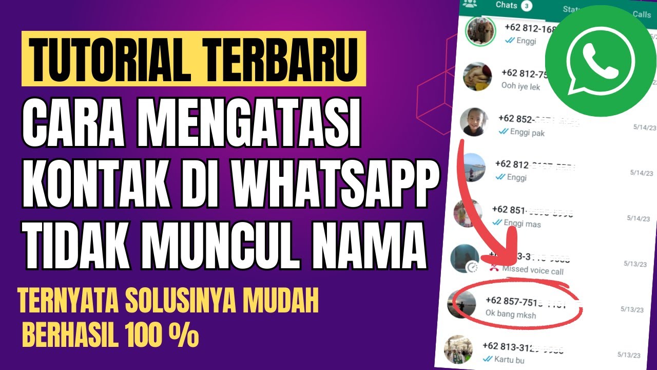 Kenapa nama di whatsapp tidak muncul