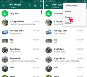 Kenapa kontak di whatsapp tidak ada namanya