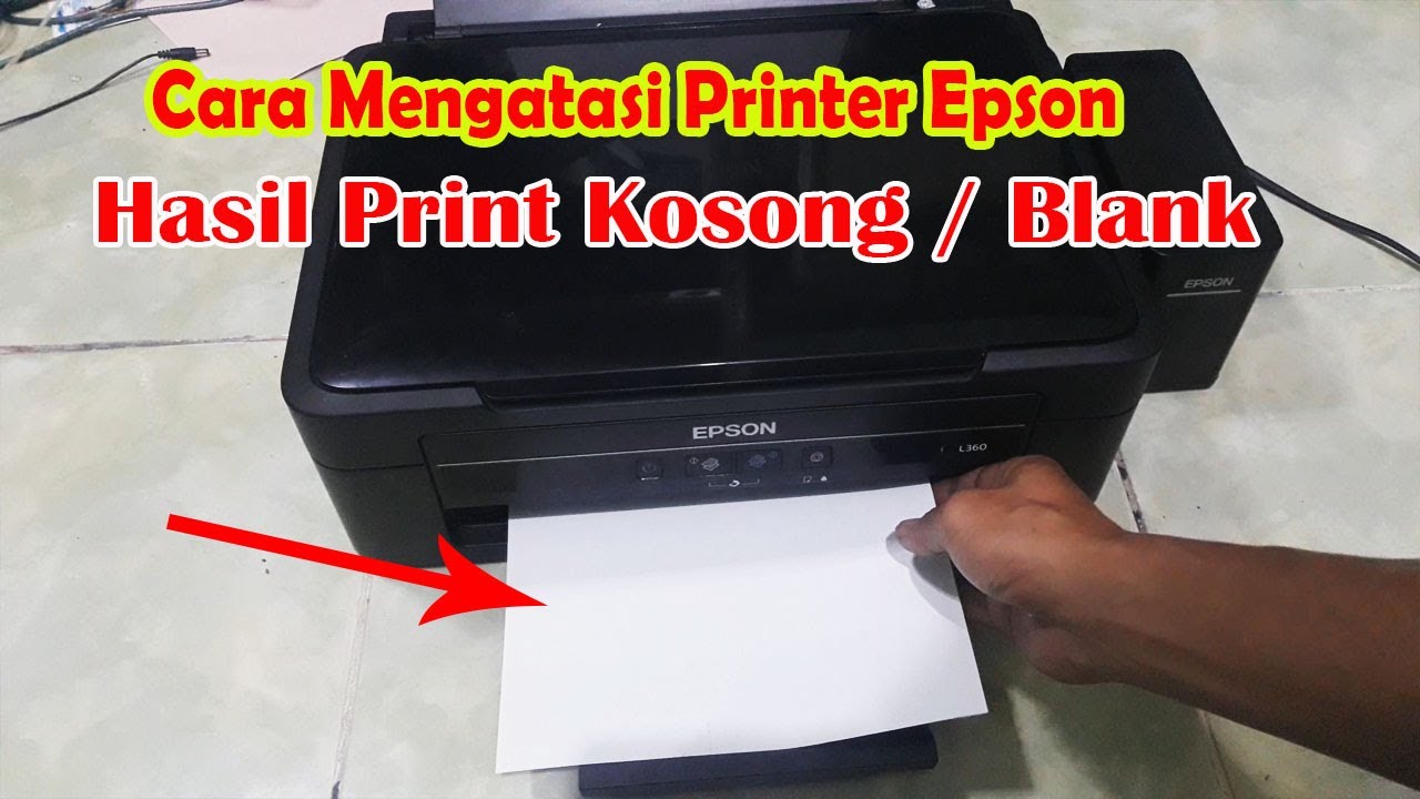 Printer epson hasil print kosong