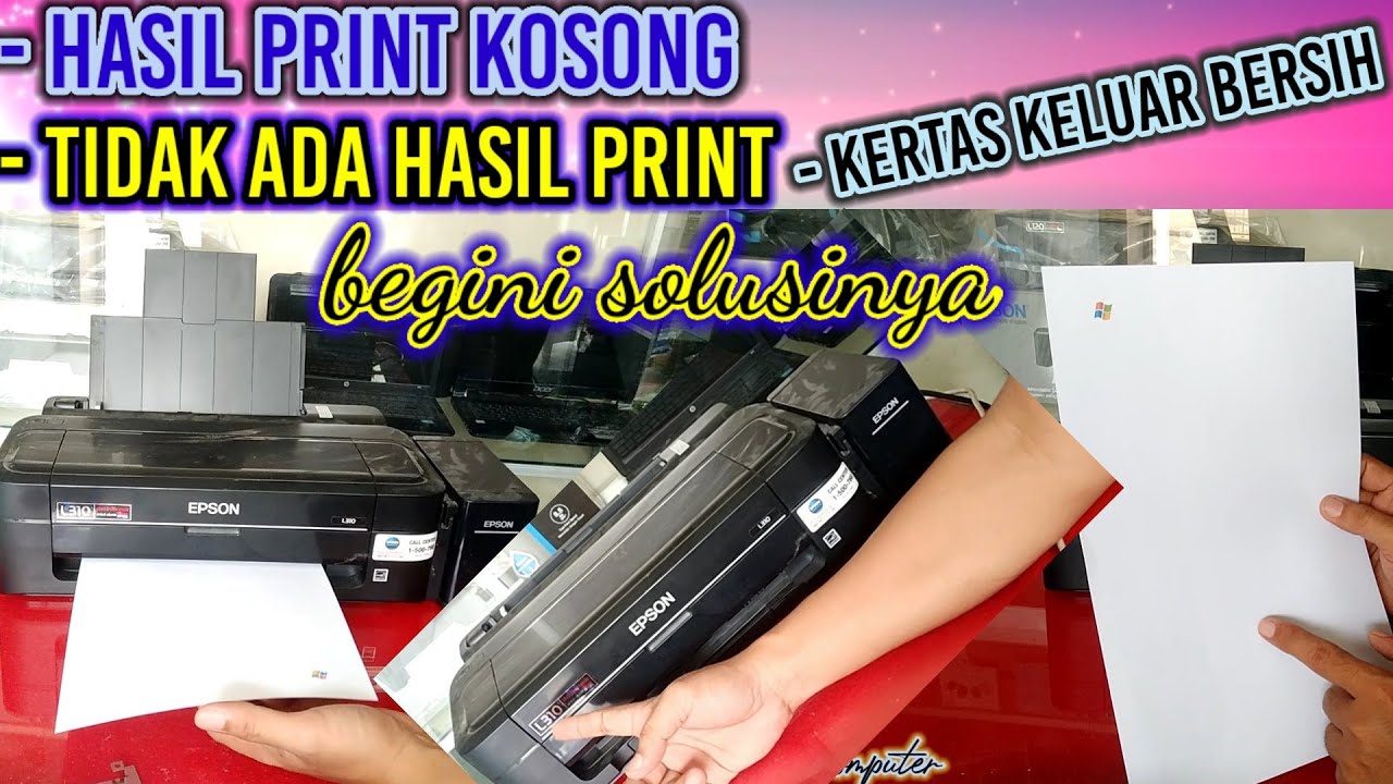 Printer epson hasil print kosong