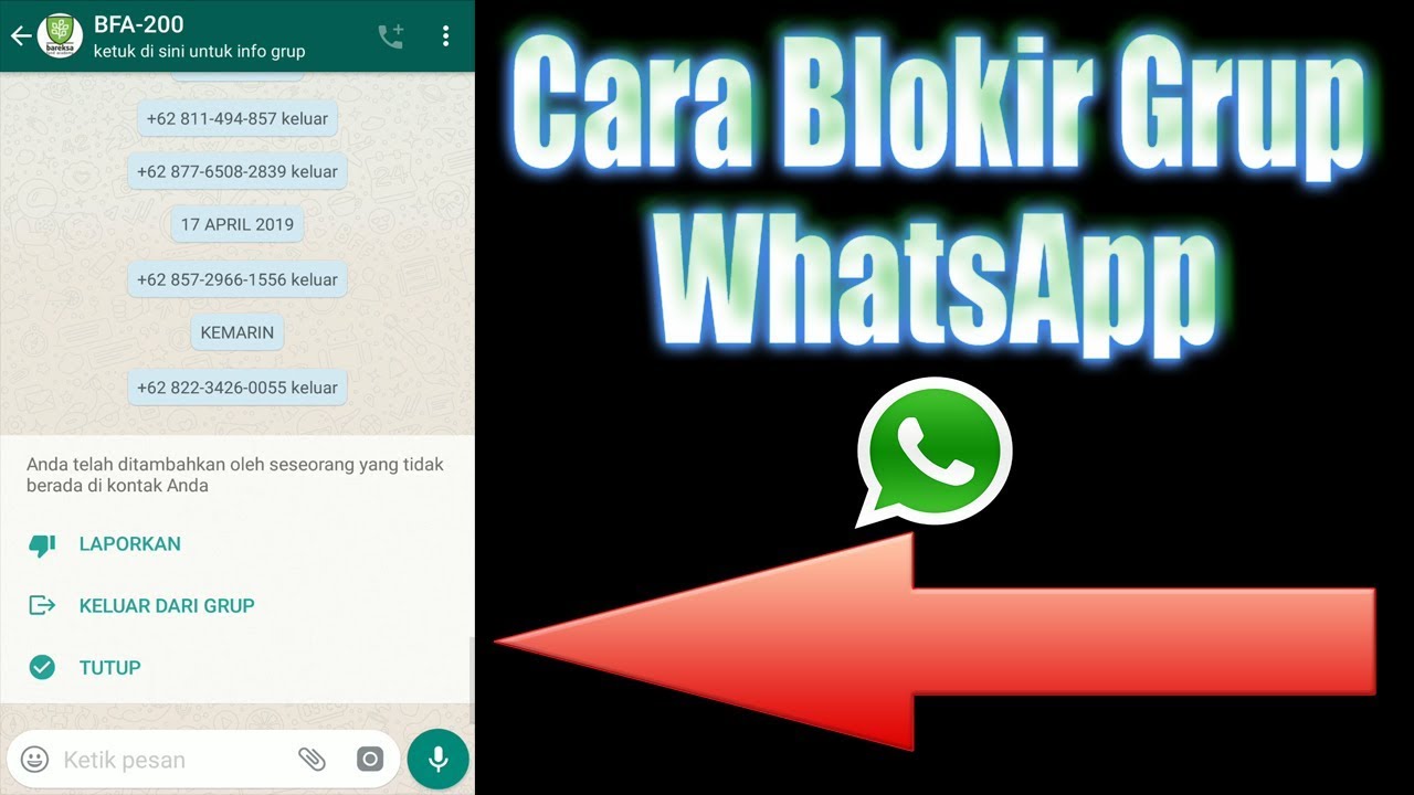 Cara blokir grup wa