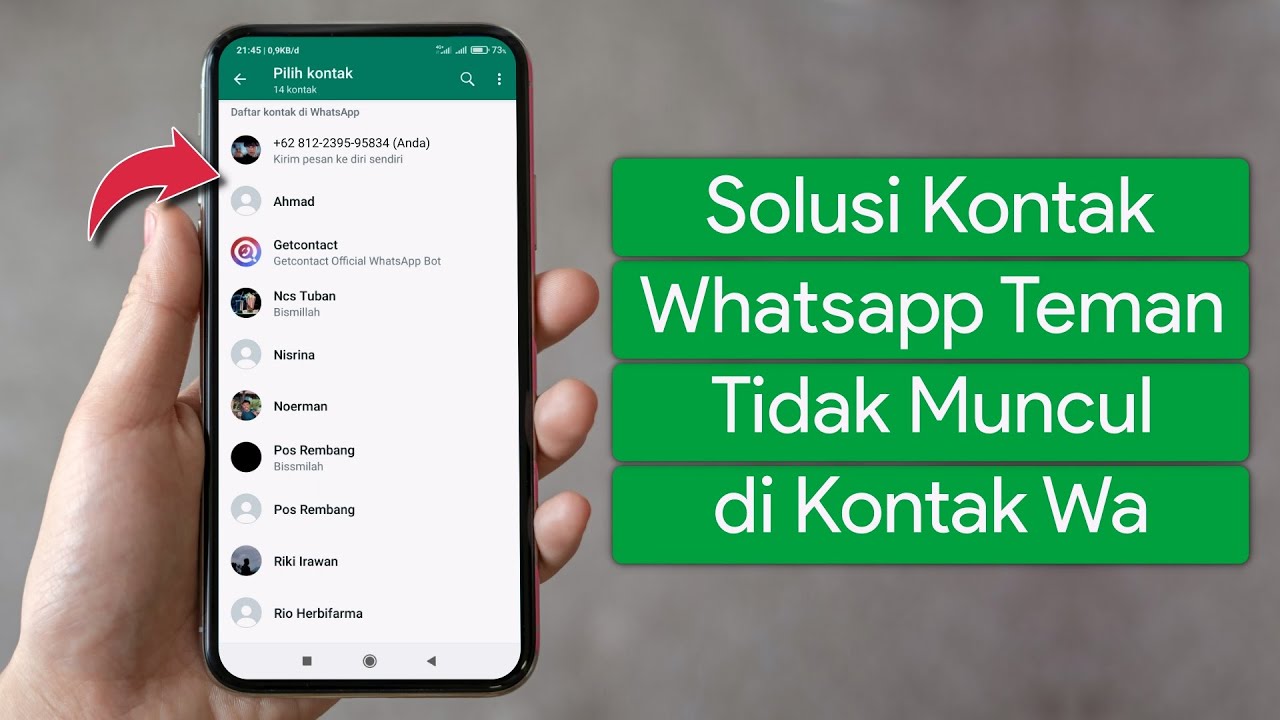 Kenapa kontak di whatsapp tidak ada namanya