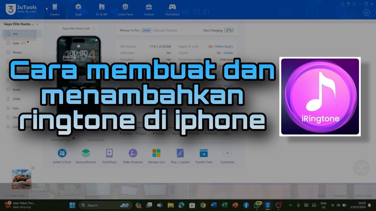 Cara membuat ringtone di iphone